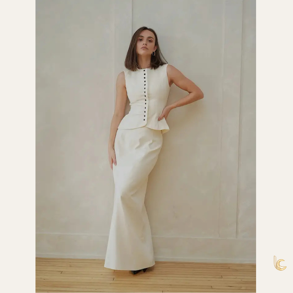 Tailored Vest & Maxi Skirt Set