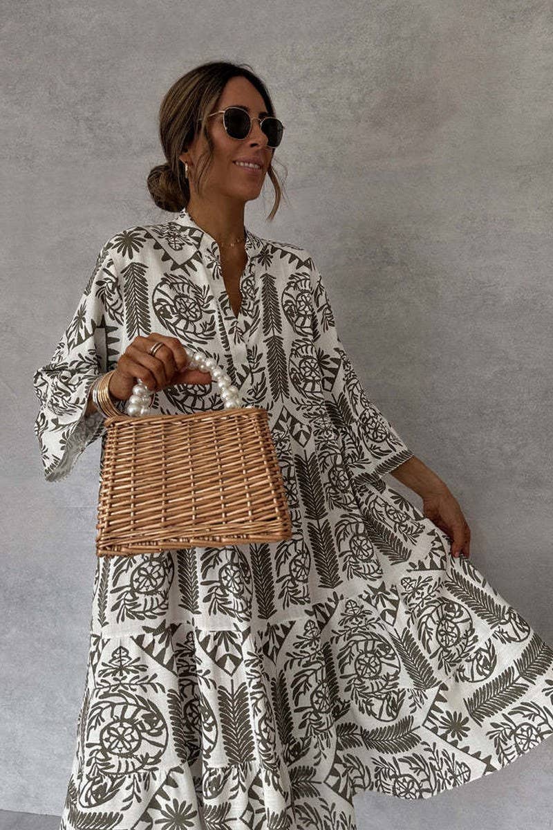 Bohemian Tunic Shirt Dress