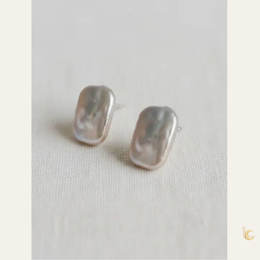 Classic Baroque Freshwater Pearl Stud Earrings