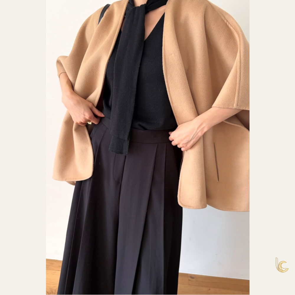 Tailored Pleated Wide-Leg Palazzo Trousers
