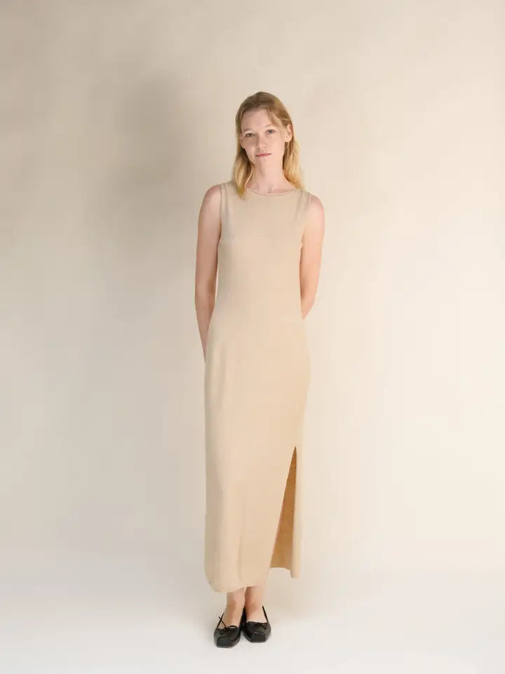 Refined Boat Neck Knit Dress