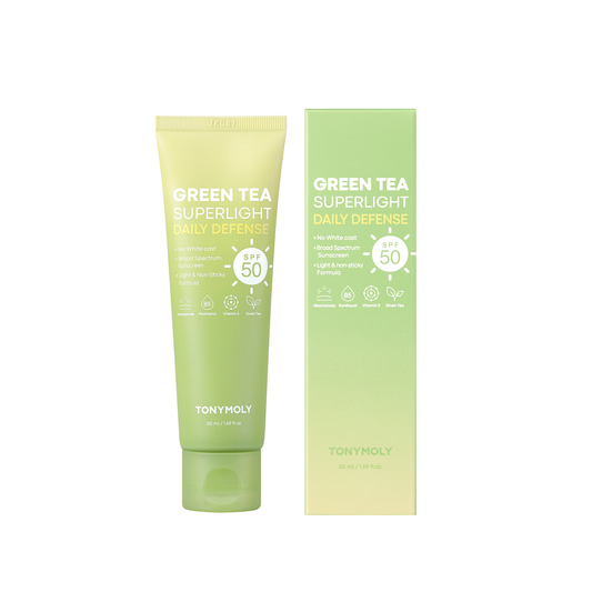 Green Tea Superlight Daily Defense SPF 50 – Lightweight Broad-Spectrum Sunscreen & Primer
