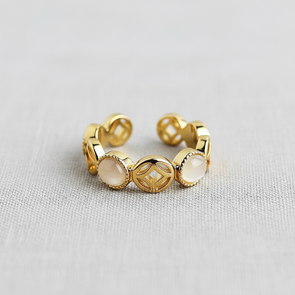 Adjustable Square Cat's Eye Ring