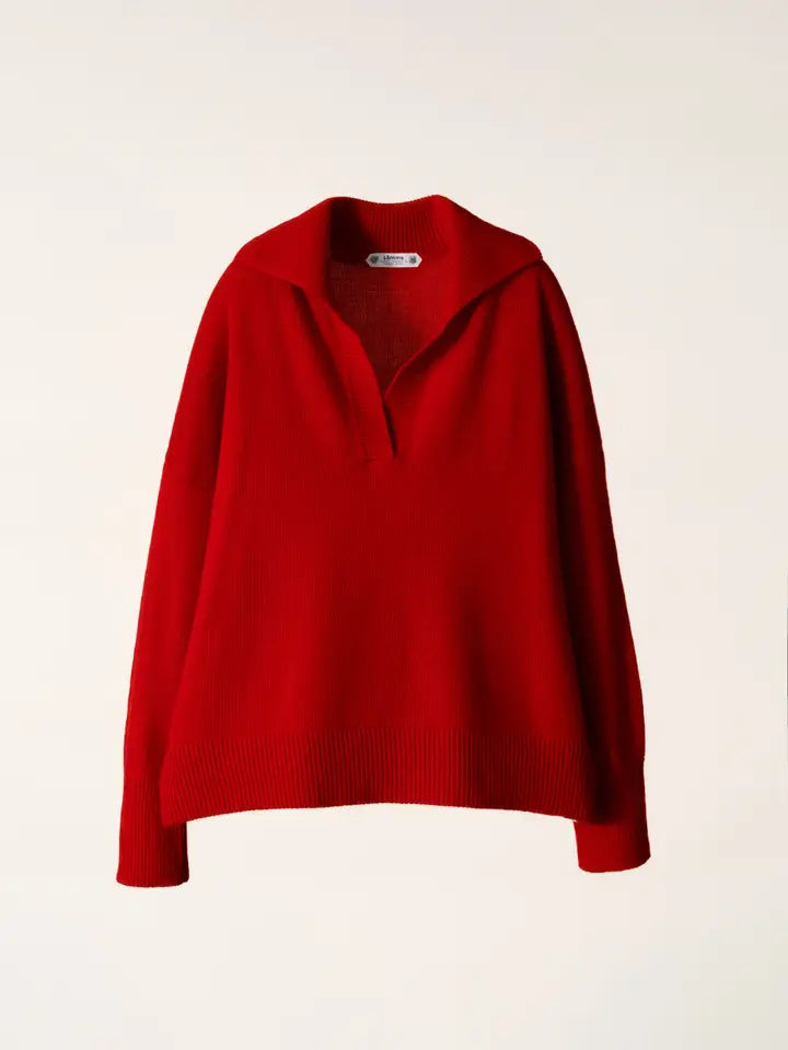Cashmere-Blend Polo Sweater