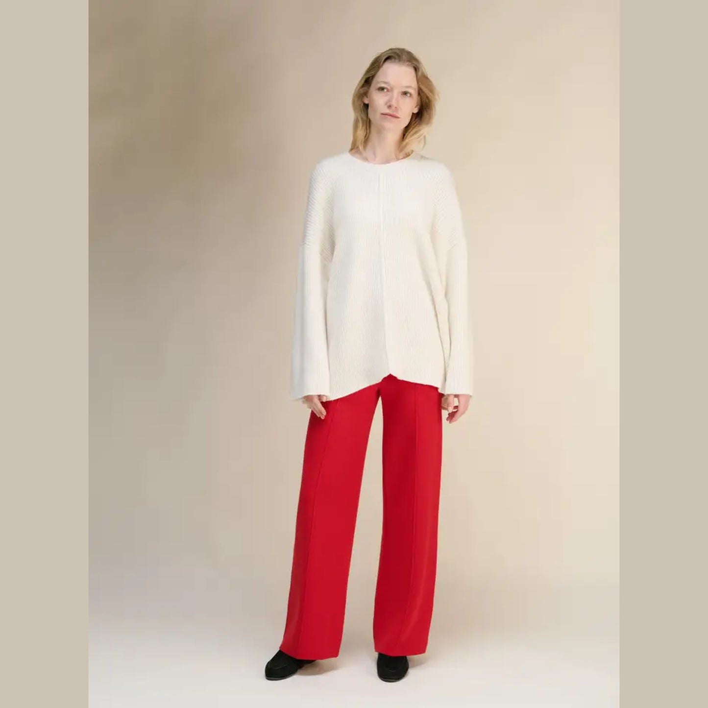 Italian Cashmere-Blend Cape Sweater