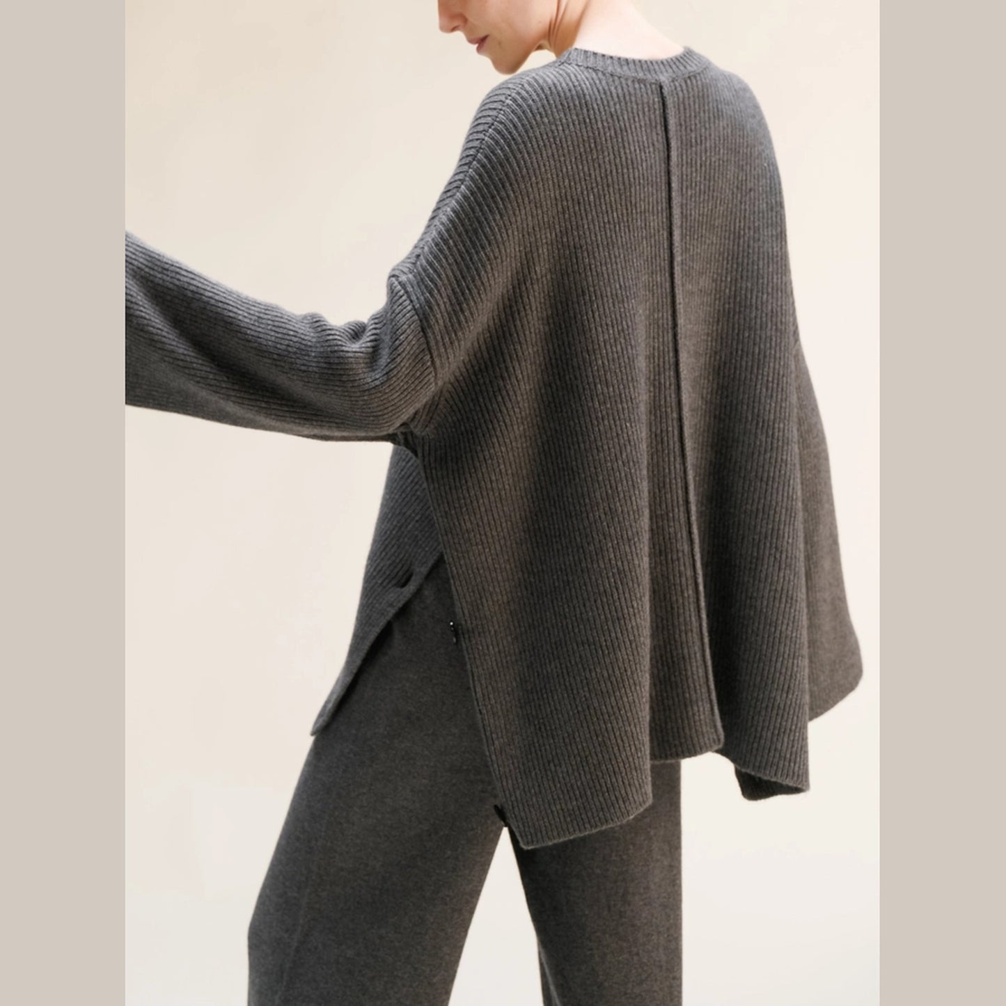 Italian Cashmere-Blend Cape Sweater