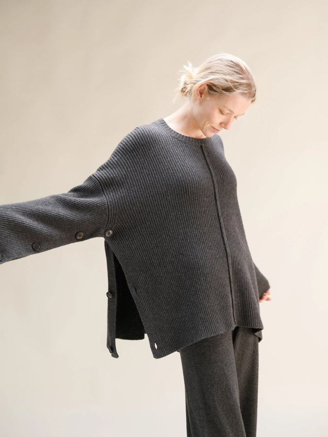 Italian Cashmere-Blend Cape Sweater
