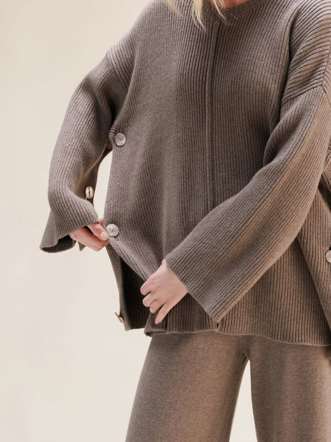 Italian Cashmere-Blend Cape Sweater