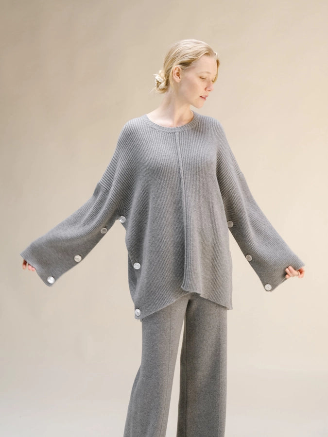 Italian Cashmere-Blend Cape Sweater