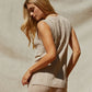 Minimalist Sleeveless Knit Set – Beige