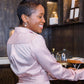 Indi-Pink Satin Tailored Shirt Dress