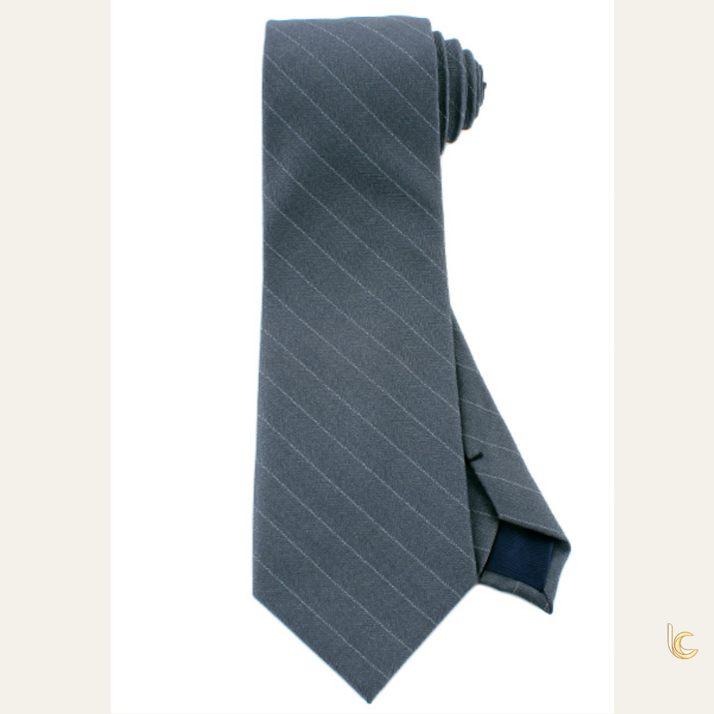 Classic Striped Cotton Cupra Tie – Matte Minimal Business Tie | La Contento