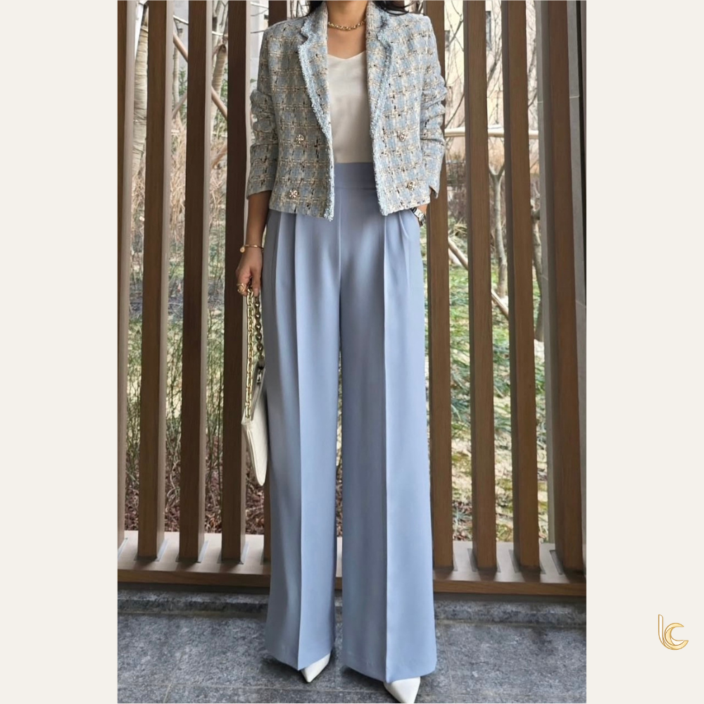 High Waist Wide Leg Pants – Stretch Office Slacks