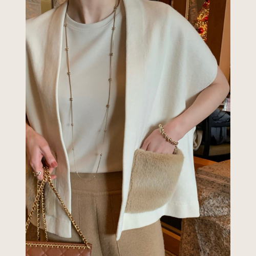 Mink Pocket Knit Vest — Elevated Layering Essential