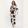 Cow Print Front Twist Top & Skirt -Made in USA