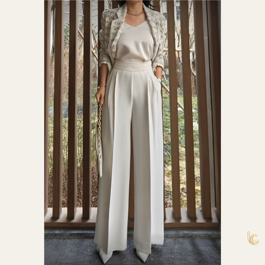 High Waist Wide Leg Pants – Stretch Office Slacks
