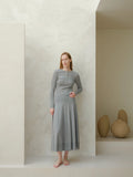 Italian 3D Knit Extra fine Merino Wool Maxi Skirt