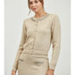 Jeweled Knit Cardigan &amp; Matching Midi Pencil Skirt Set