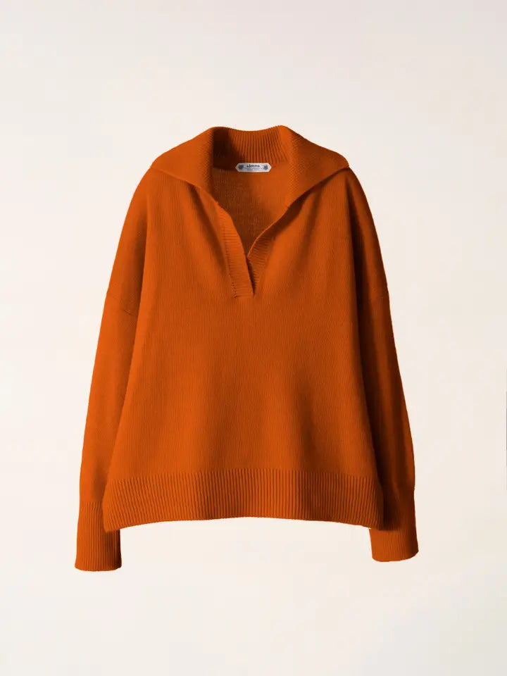 Cashmere-Blend Polo Sweater