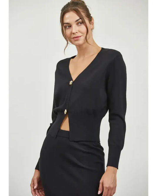 V-neck Knit Cardigan