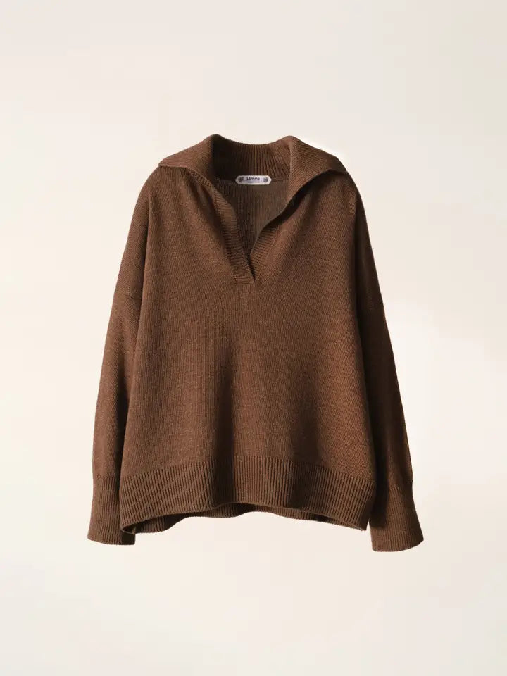 Cashmere-Blend Polo Sweater