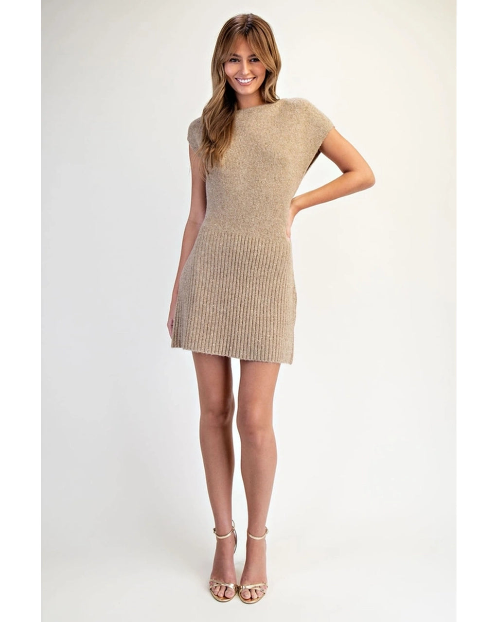 Ribbed Knit Mini Dress