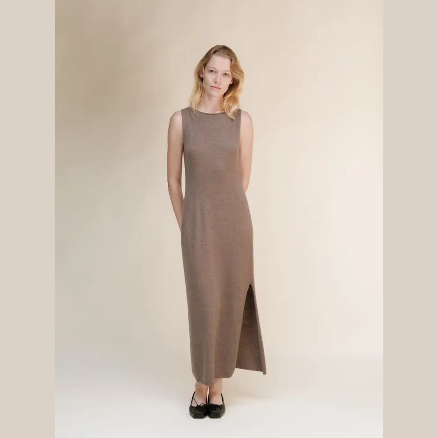 Refined Boat Neck Knit Dress