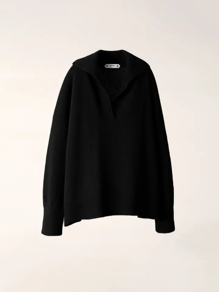 Cashmere-Blend Polo Sweater