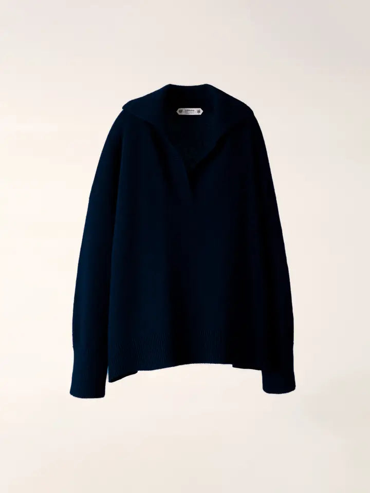 Cashmere-Blend Polo Sweater