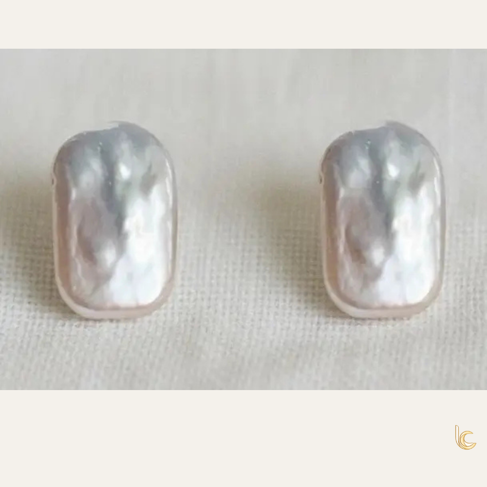 Classic Baroque Freshwater Pearl Stud Earrings