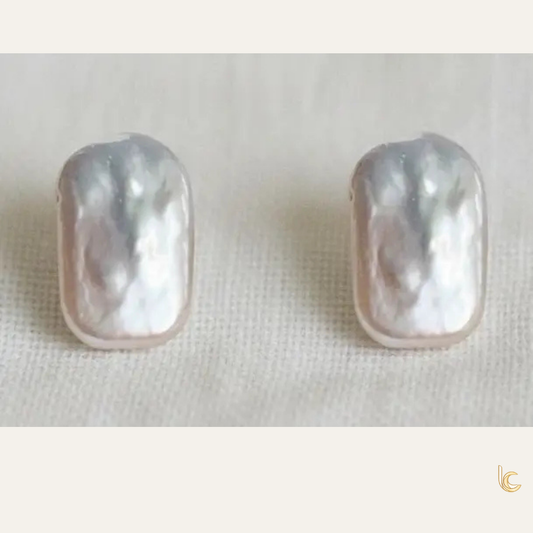 Classic Baroque Freshwater Pearl Stud Earrings