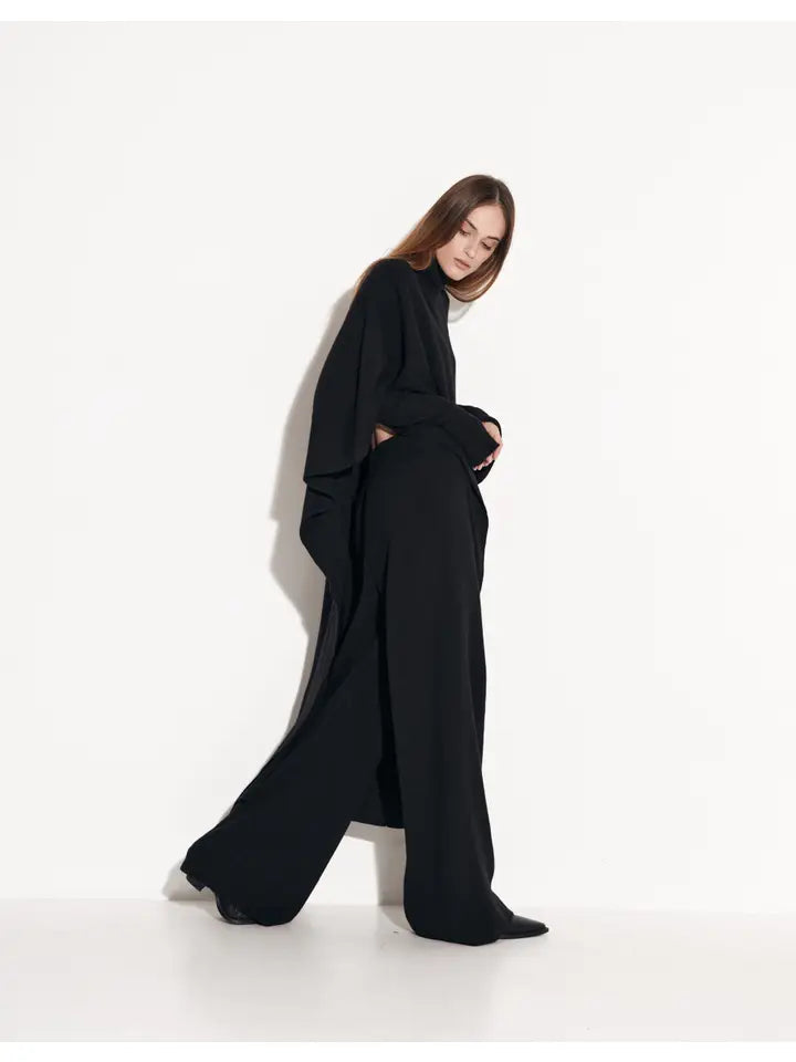 Valencia Italian Wool Poncho & Pant Set | Luxury Travel Wear