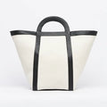 Premium Canvas & Pebbled Leather Everyday Tote