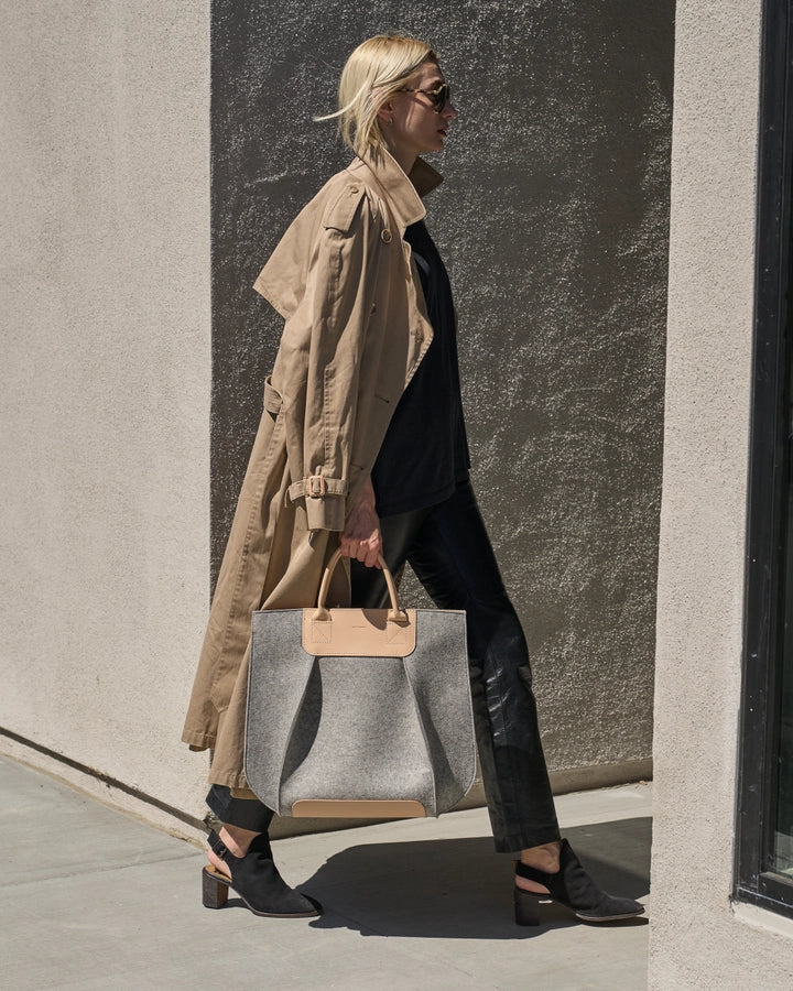 Merino Wool Felt Oversized Tote Bag