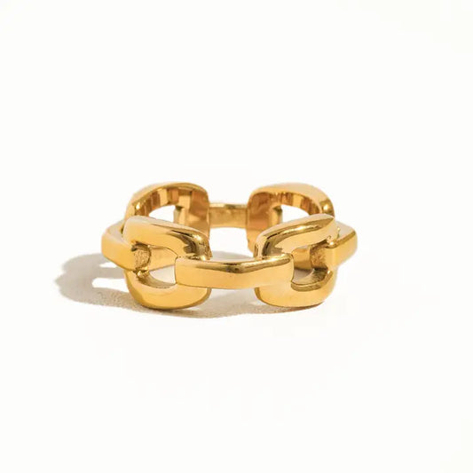 18K Gold4 Plated Braided Stack Ring