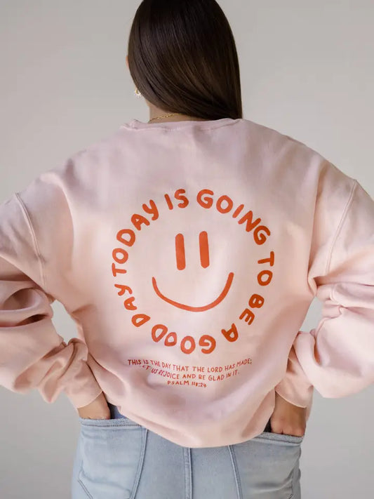 Blush Pink Pullover | Unisex Cotton Sweatshirt – Made in USA