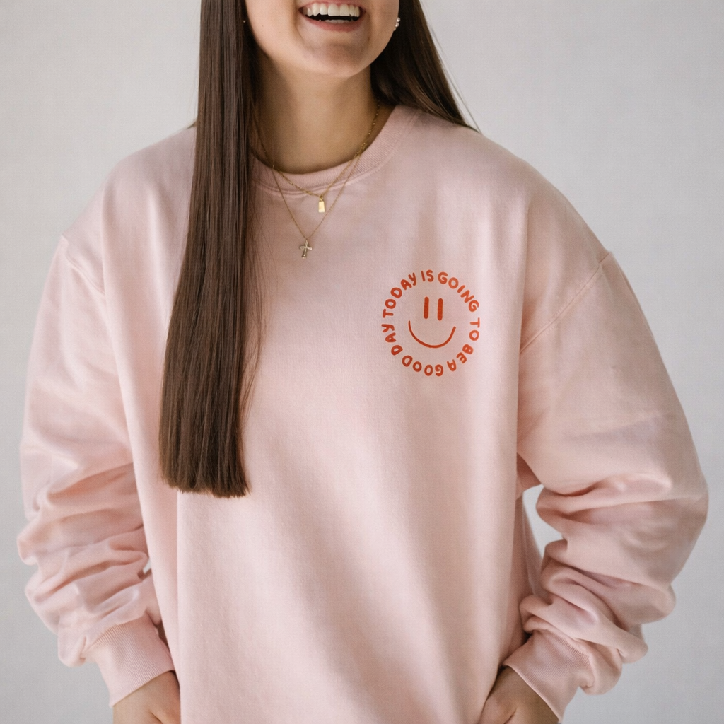 Blush Pink Pullover | Unisex Cotton Sweatshirt – Made in USA
