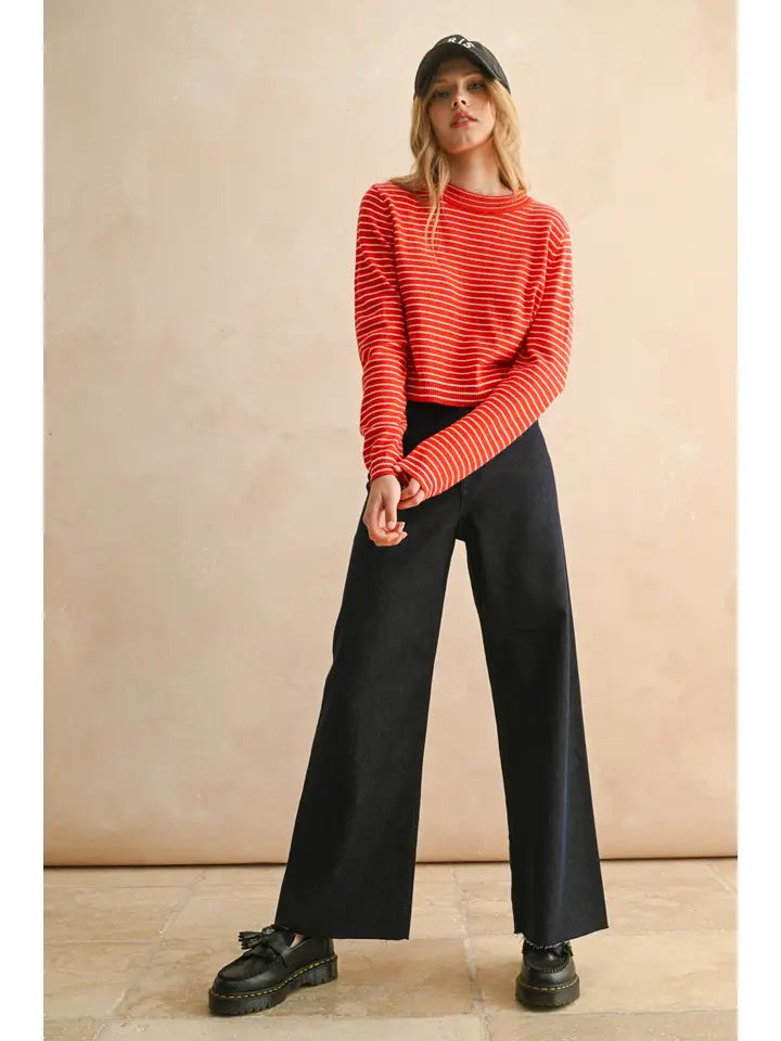Indigo Straight Wide Leg Denim Pants | Modern Women’s Jeans