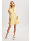 Oversized Sailor Collar Cotton Mini Dress