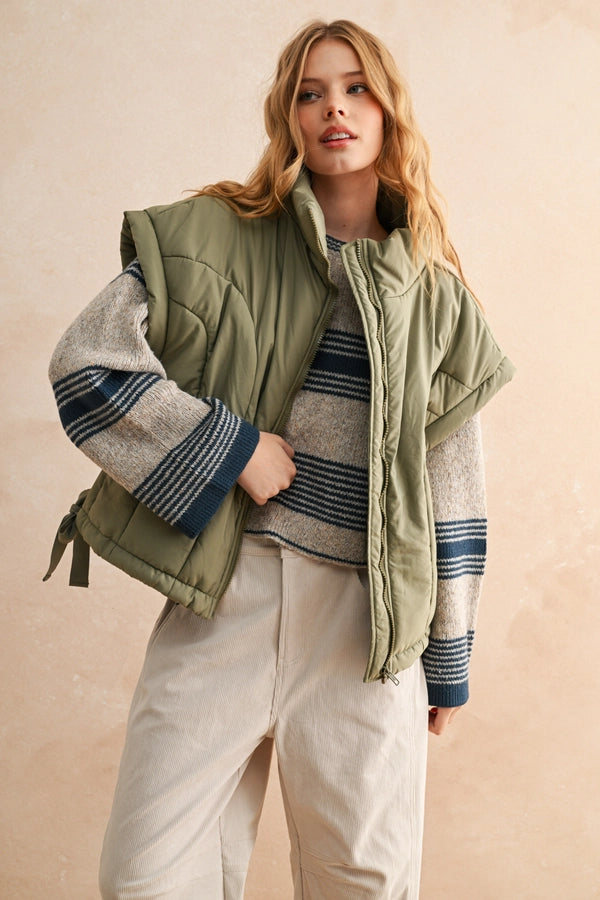 Oversized Puffer Vest | Lightweight Fall Winter Layering
