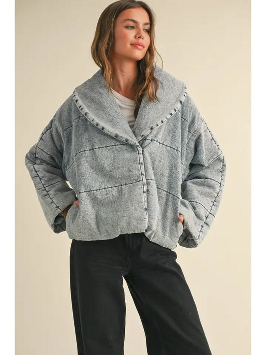 Quilted Denim Jacket