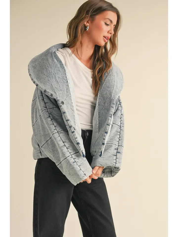 Quilted Denim Jacket