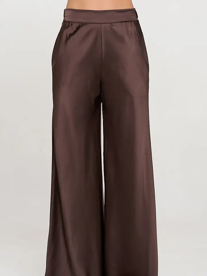 Stretch Satin Pants | Made in USA