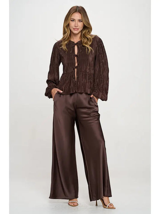 Stretch Satin Pants | Made in USA