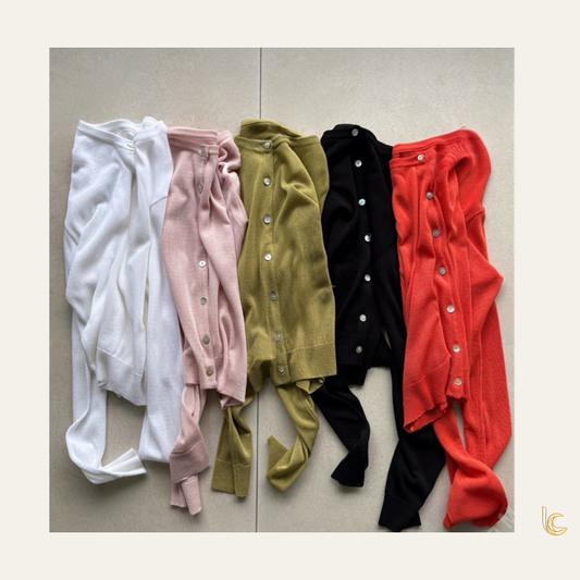 Lightweight Sheer Knit Button-Front Cardigan