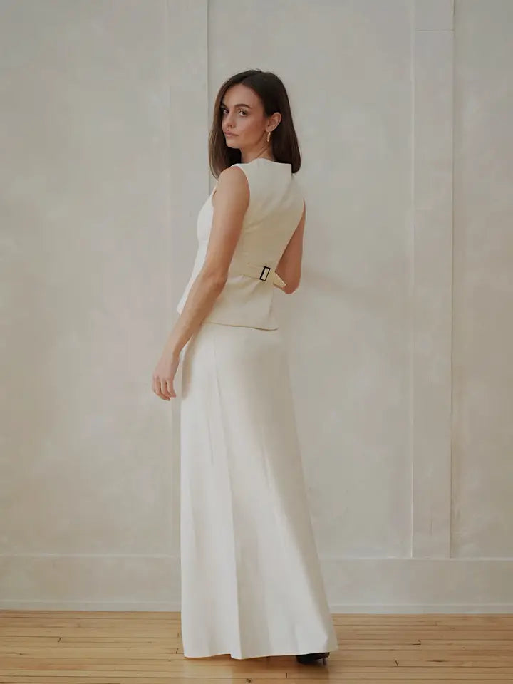 Tailored Vest & Maxi Skirt Set