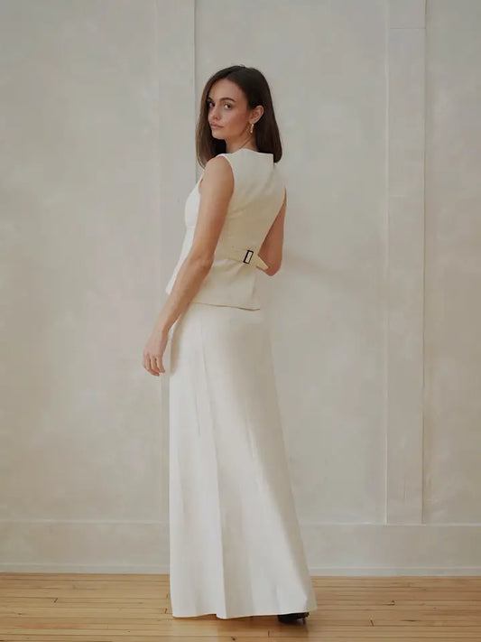 Tailored Vest & Maxi Skirt Set