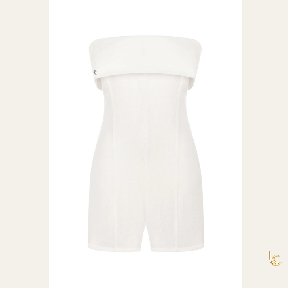 Mediterranean style Linen Romper