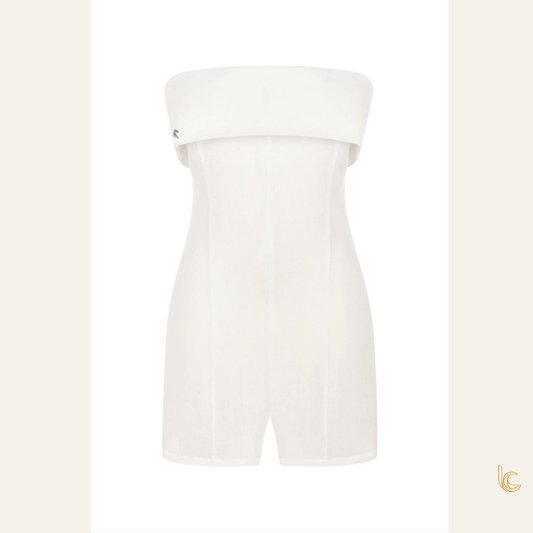 Mediterranean style Linen Romper