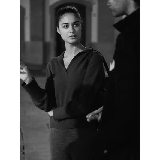 Cashmere-Blend Polo Sweater